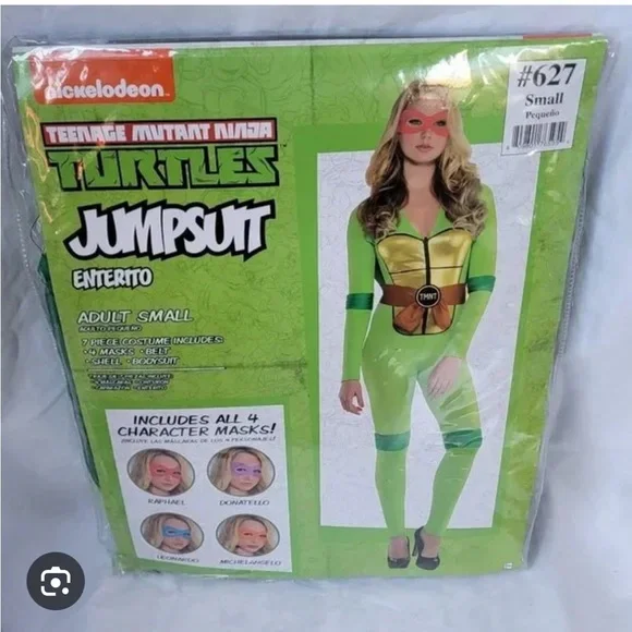 Womans Ninja turtle Costume with different color masks - Picture 3 of 4